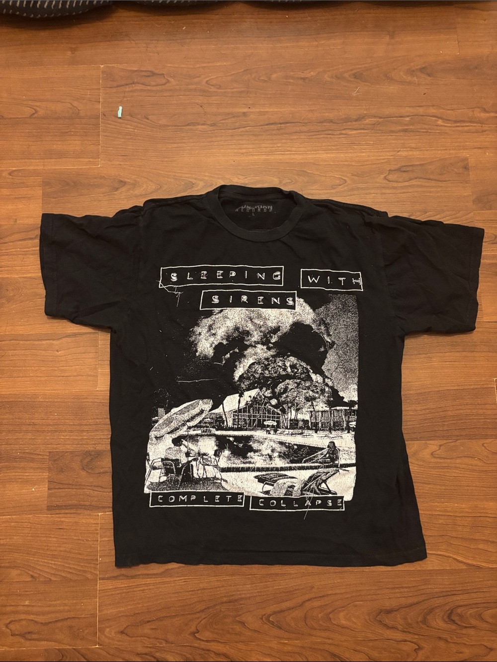 Black Graphic Band T-Shirt-Sleeping With Sirens